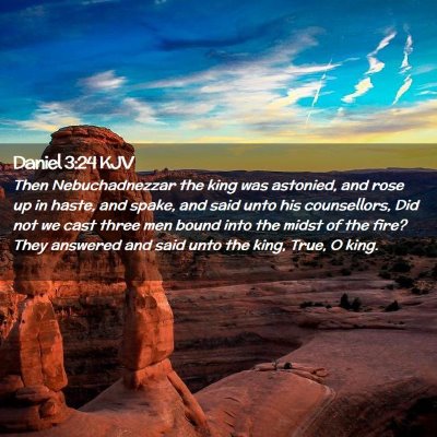 Picture 02 - Daniel 3:24 KJV - Then Nebuchadnezzar the king was astonied, and - Bible Verse Picture