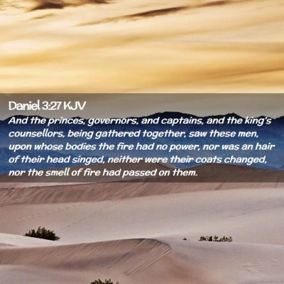 Picture 02 - Daniel 3:27 KJV - And the princes, governors, and captains, and the - Bible Verse Picture