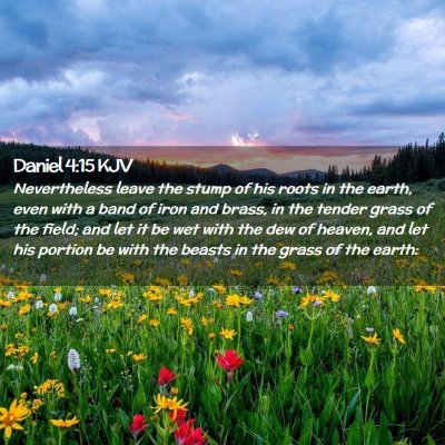 Picture 02 - Daniel 4:15 KJV - Nevertheless leave the stump of his roots in the - Bible Verse Picture