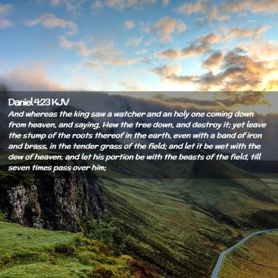 Picture 02 - Daniel 4:23 KJV - And whereas the king saw a watcher and an holy - Bible Verse Picture