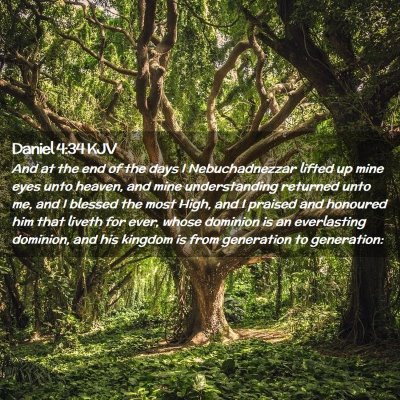Picture 02 - Daniel 4:34 KJV - And at the end of the days I Nebuchadnezzar - Bible Verse Picture