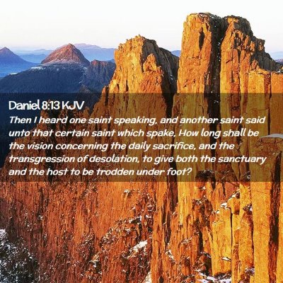 Picture 02 - Daniel 8:13 KJV - Then I heard one saint speaking, and another - Bible Verse Picture