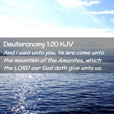 Picture 02 - Deuteronomy 1:20 KJV - And I said unto you, Ye are come unto the - Bible Verse Picture