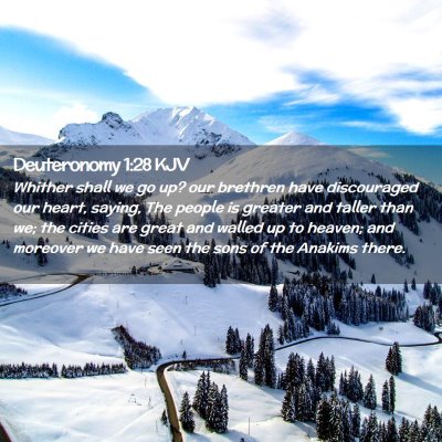 Picture 02 - Deuteronomy 1:28 KJV - Whither shall we go up? our brethren have - Bible Verse Picture