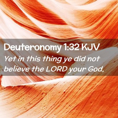 Picture 02 - Deuteronomy 1:32 KJV - Yet in this thing ye did not believe the LORD - Bible Verse Picture