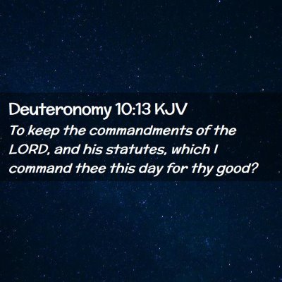 Picture 02 - Deuteronomy 10:13 KJV - To keep the commandments of the LORD, and his - Bible Verse Picture
