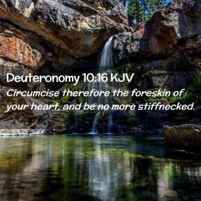 Picture 02 - Deuteronomy 10:16 KJV - Circumcise therefore the foreskin of your heart, - Bible Verse Picture