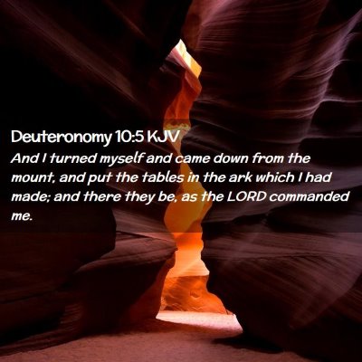 Picture 02 - Deuteronomy 10:5 KJV - And I turned myself and came down from the mount, - Bible Verse Picture