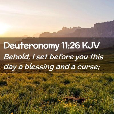 Picture 02 - Deuteronomy 11:26 KJV - Behold, I set before you this day a blessing and - Bible Verse Picture