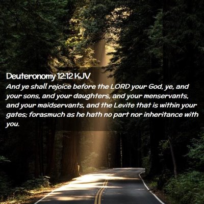 Picture 02 - Deuteronomy 12:12 KJV - And ye shall rejoice before the LORD your God, - Bible Verse Picture