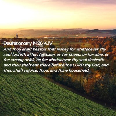 Picture 02 - Deuteronomy 14:26 KJV - And thou shalt bestow that money for whatsoever - Bible Verse Picture