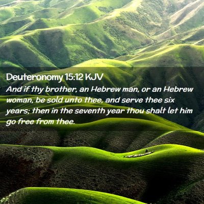 Picture 02 - Deuteronomy 15:12 KJV - And if thy brother, an Hebrew man, or an Hebrew - Bible Verse Picture