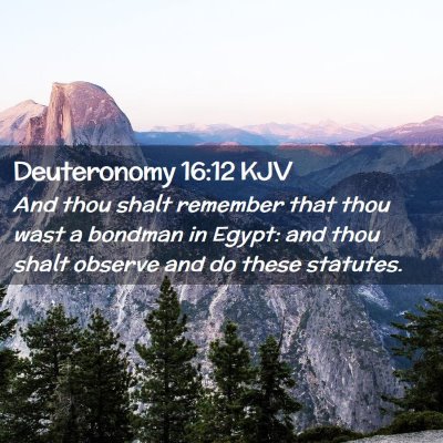 Picture 02 - Deuteronomy 16:12 KJV - And thou shalt remember that thou wast a bondman - Bible Verse Picture