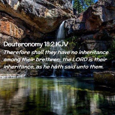 Picture 02 - Deuteronomy 18:2 KJV - Therefore shall they have no inheritance among - Bible Verse Picture