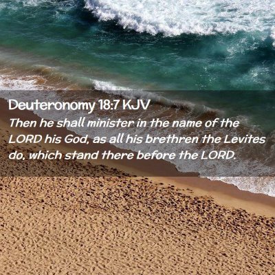 Picture 02 - Deuteronomy 18:7 KJV - Then he shall minister in the name of the LORD - Bible Verse Picture