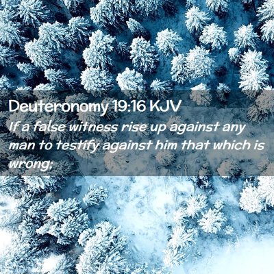 Picture 02 - Deuteronomy 19:16 KJV - If a false witness rise up against any man to - Bible Verse Picture