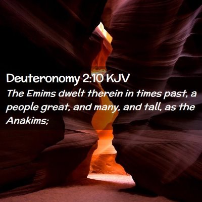 Picture 02 - Deuteronomy 2:10 KJV - The Emims dwelt therein in times past, a people - Bible Verse Picture