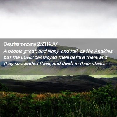 Picture 02 - Deuteronomy 2:21 KJV - A people great, and many, and tall, as the - Bible Verse Picture