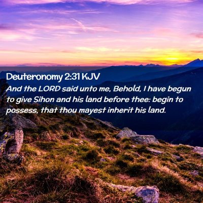 Picture 02 - Deuteronomy 2:31 KJV - And the LORD said unto me, Behold, I have begun - Bible Verse Picture