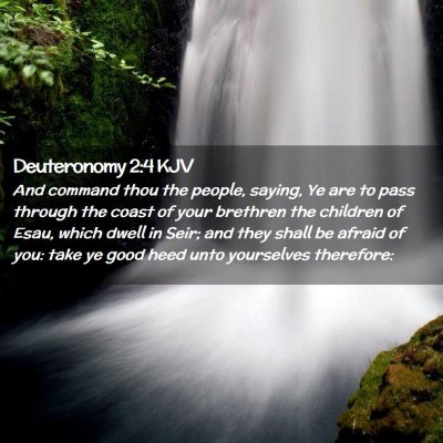Picture 02 - Deuteronomy 2:4 KJV - And command thou the people, saying, Ye are to - Bible Verse Picture