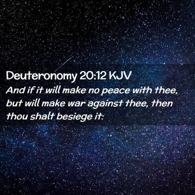 Picture 02 - Deuteronomy 20:12 KJV - And if it will make no peace with thee, but will - Bible Verse Picture