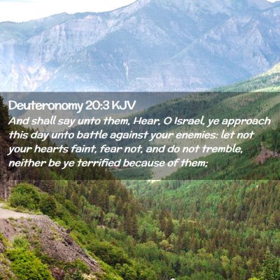 Picture 02 - Deuteronomy 20:3 KJV - And shall say unto them, Hear, O Israel, ye - Bible Verse Picture