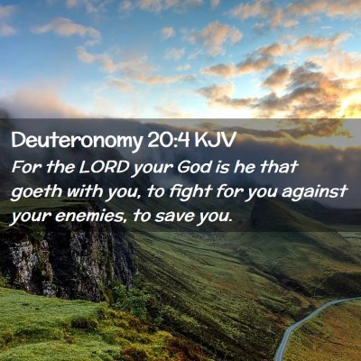 Picture 02 - Deuteronomy 20:4 KJV - For the LORD your God is he that goeth with you, - Bible Verse Picture