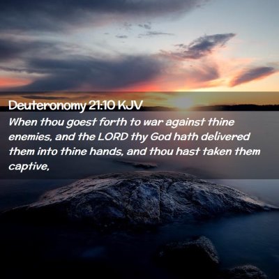 Picture 02 - Deuteronomy 21:10 KJV - When thou goest forth to war against thine - Bible Verse Picture