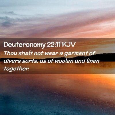 Picture 02 - Deuteronomy 22:11 KJV - Thou shalt not wear a garment of divers sorts, as - Bible Verse Picture