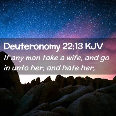 Picture 02 - Deuteronomy 22:13 KJV - If any man take a wife, and go in unto her, and - Bible Verse Picture