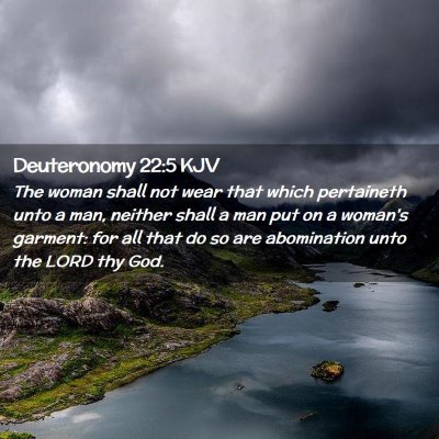 Picture 02 - Deuteronomy 22:5 KJV - The woman shall not wear that which pertaineth - Bible Verse Picture