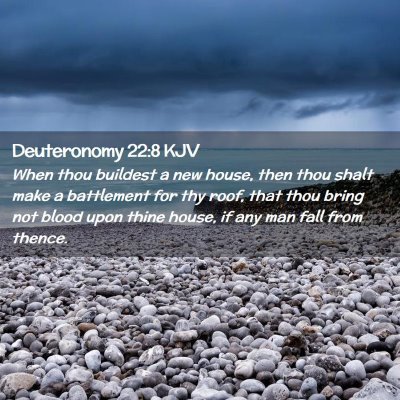 Picture 02 - Deuteronomy 22:8 KJV - When thou buildest a new house, then thou shalt - Bible Verse Picture