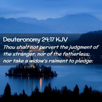Picture 02 - Deuteronomy 24:17 KJV - Thou shalt not pervert the judgment of the - Bible Verse Picture