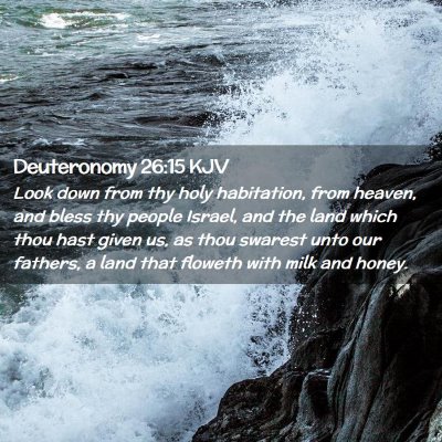 Picture 02 - Deuteronomy 26:15 KJV - Look down from thy holy habitation, from heaven, - Bible Verse Picture