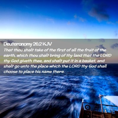 Picture 02 - Deuteronomy 26:2 KJV - That thou shalt take of the first of all the - Bible Verse Picture