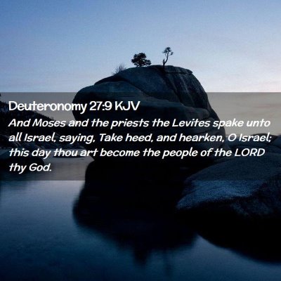Picture 02 - Deuteronomy 27:9 KJV - And Moses and the priests the Levites spake unto - Bible Verse Picture