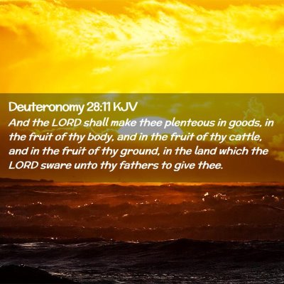 Picture 02 - Deuteronomy 28:11 KJV - And the LORD shall make thee plenteous in goods, - Bible Verse Picture