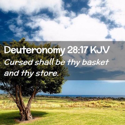 Picture 02 - Deuteronomy 28:17 KJV - Cursed shall be thy basket and thy - Bible Verse Picture