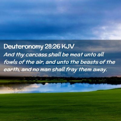 Picture 02 - Deuteronomy 28:26 KJV - And thy carcass shall be meat unto all fowls of - Bible Verse Picture