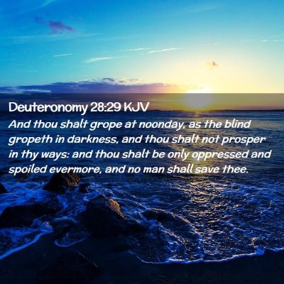Picture 02 - Deuteronomy 28:29 KJV - And thou shalt grope at noonday, as the blind - Bible Verse Picture