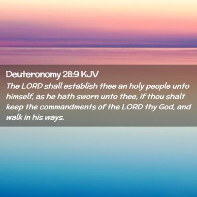 Picture 02 - Deuteronomy 28:9 KJV - The LORD shall establish thee an holy people unto - Bible Verse Picture