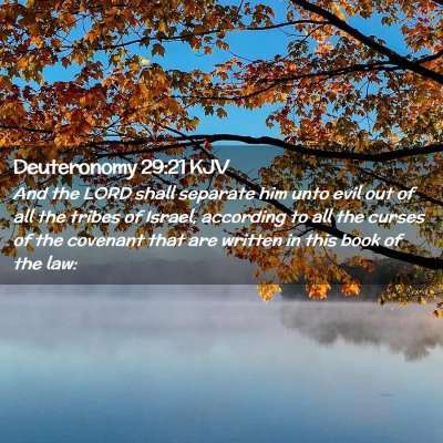 Picture 02 - Deuteronomy 29:21 KJV - And the LORD shall separate him unto evil out of - Bible Verse Picture