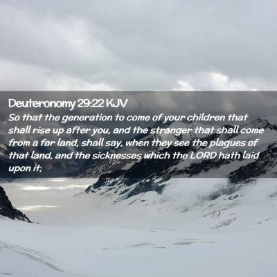 Picture 02 - Deuteronomy 29:22 KJV - So that the generation to come of your children - Bible Verse Picture
