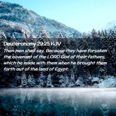 Picture 02 - Deuteronomy 29:25 KJV - Then men shall say, Because they have forsaken - Bible Verse Picture