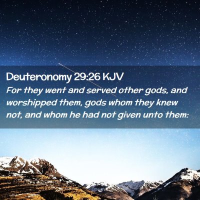 Picture 02 - Deuteronomy 29:26 KJV - For they went and served other gods, and - Bible Verse Picture