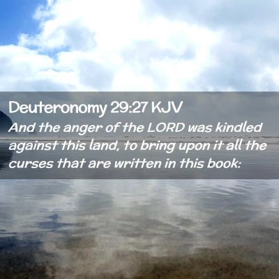Picture 02 - Deuteronomy 29:27 KJV - And the anger of the LORD was kindled against - Bible Verse Picture