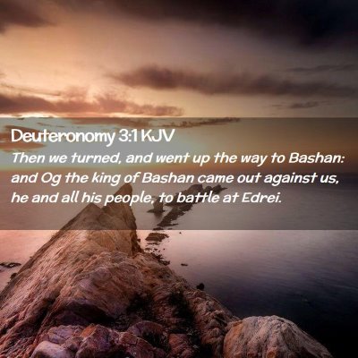 Picture 02 - Deuteronomy 3:1 KJV - Then we turned, and went up the way to Bashan: - Bible Verse Picture