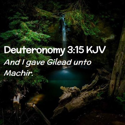 Picture 02 - Deuteronomy 3:15 KJV - And I gave Gilead unto - Bible Verse Picture