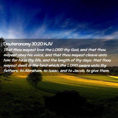 Picture 02 - Deuteronomy 30:20 KJV - That thou mayest love the LORD thy God, and that - Bible Verse Picture