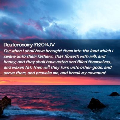Picture 02 - Deuteronomy 31:20 KJV - For when I shall have brought them into the land - Bible Verse Picture